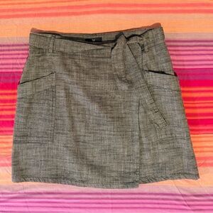 GAP Gray Mini Skirt with Tie Waist